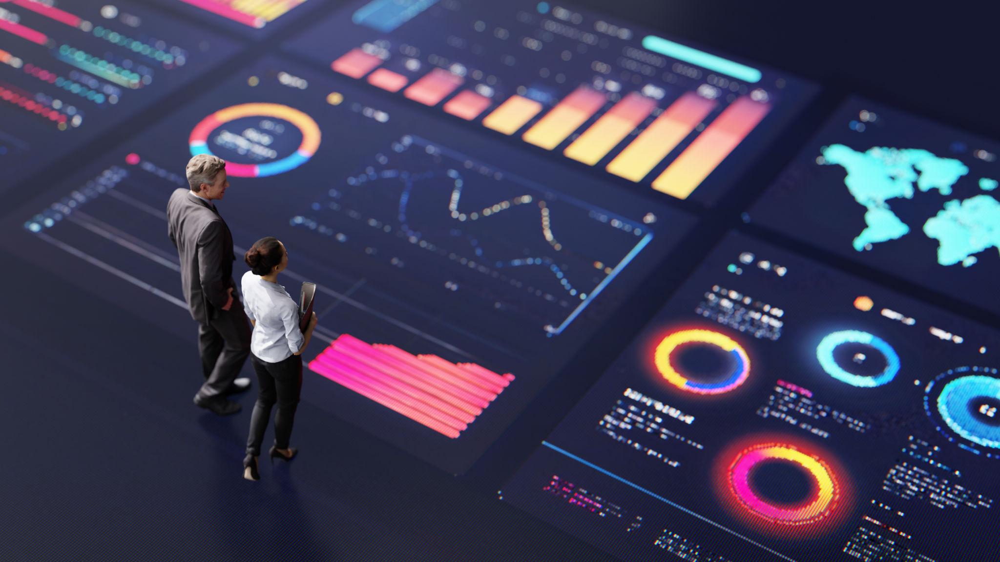 Carbon emission dashboard with KPI charts