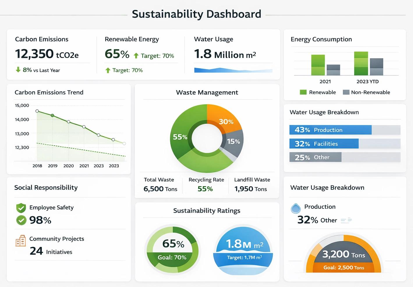 Power BI carbon emission dashboard for CFO ESG reporting