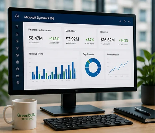 ERP finance dashboard and business reporting