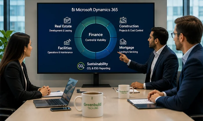 Business leaders reviewing ERP dashboards